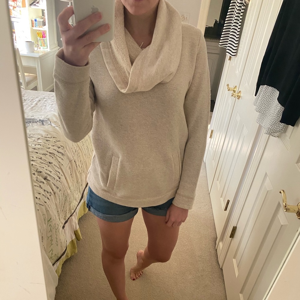 J Crew Cowl Neck Sweater - Tan - Size M - Picture 1 of 6